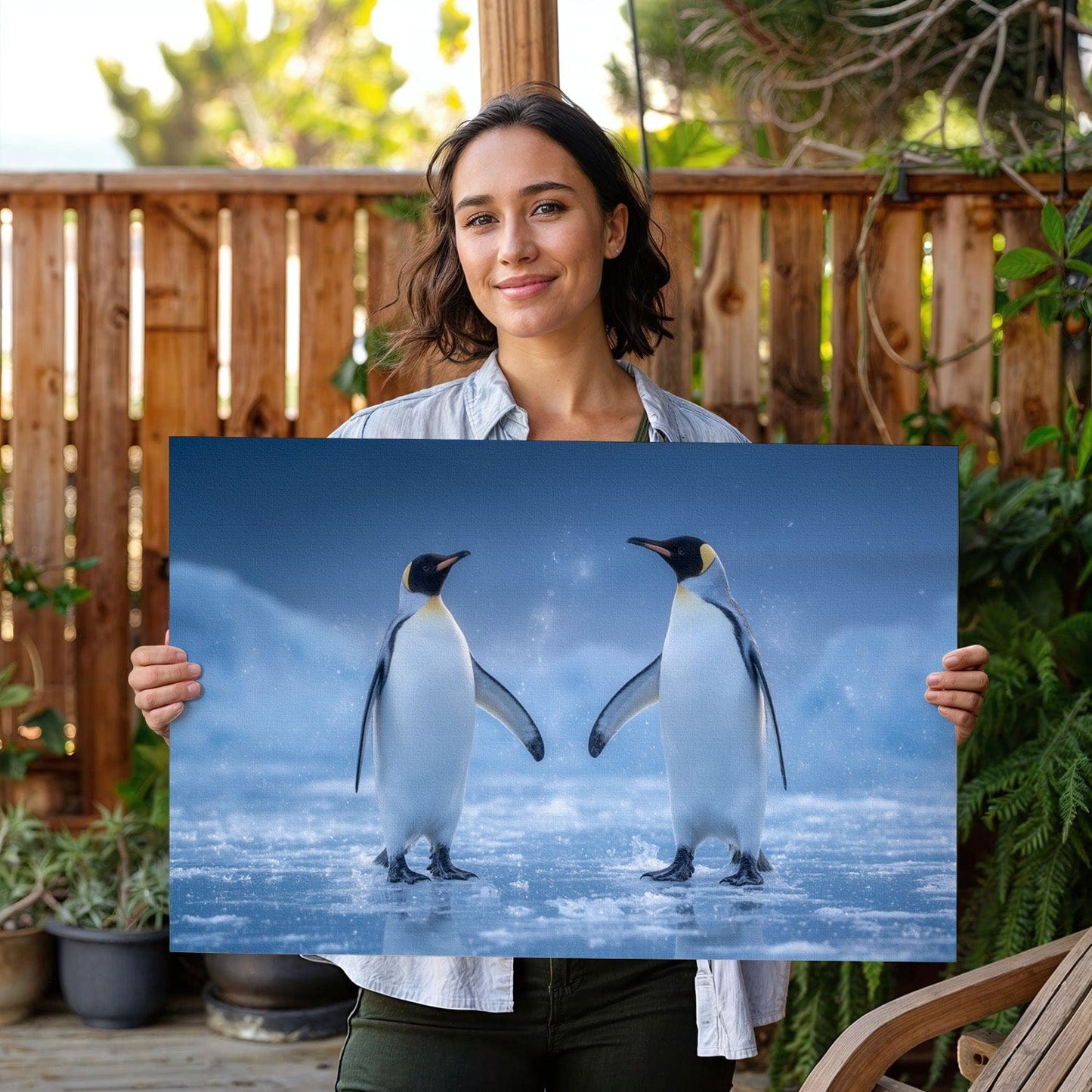 Antarctic Penguin Dance Canvas