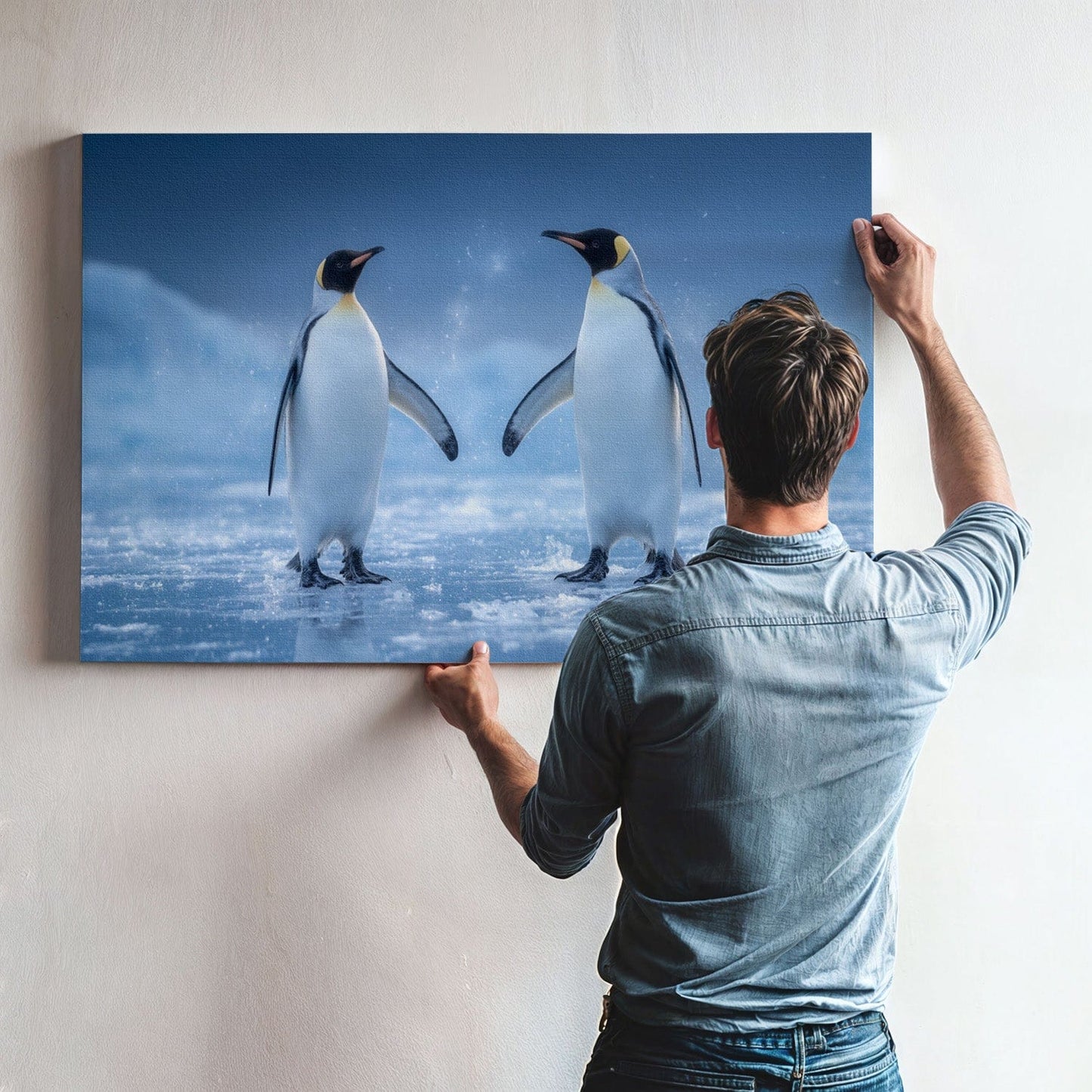 Antarctic Penguin Dance Canvas