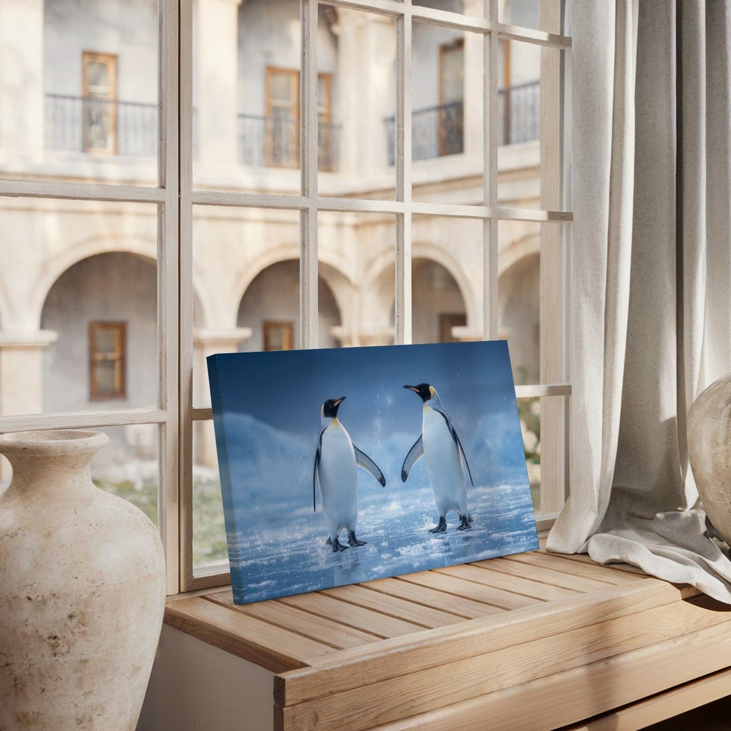 Antarctic Penguin Dance Canvas