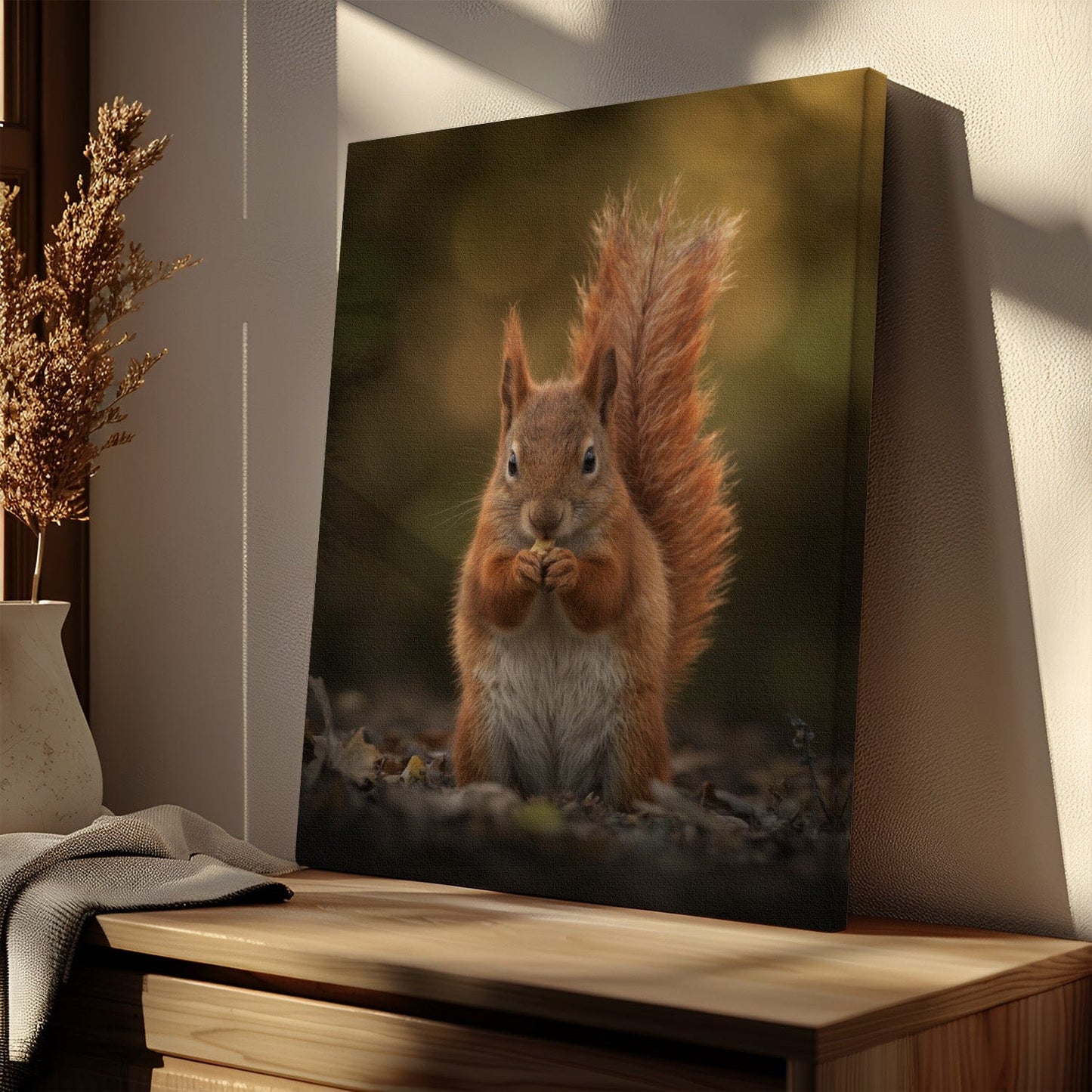 Autumn Red Squirrel Canvas