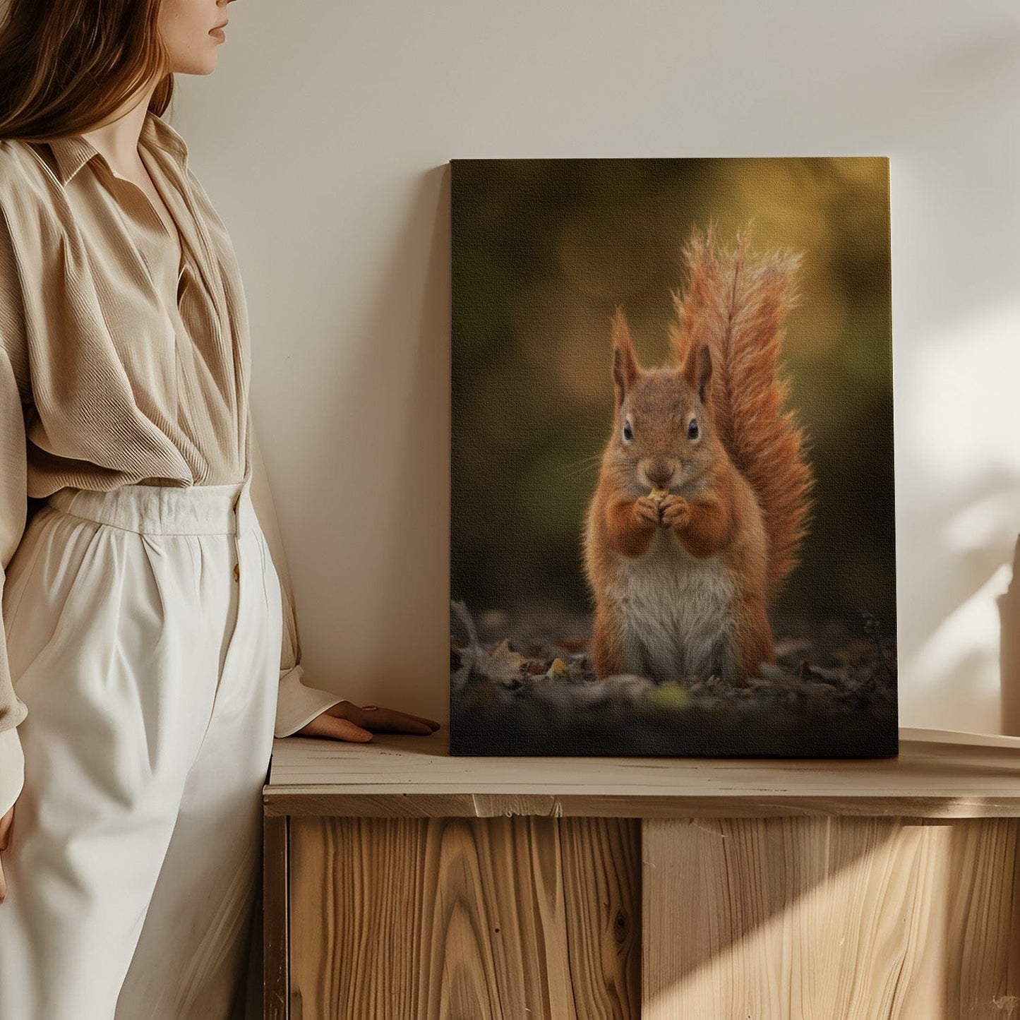 Autumn Red Squirrel Canvas