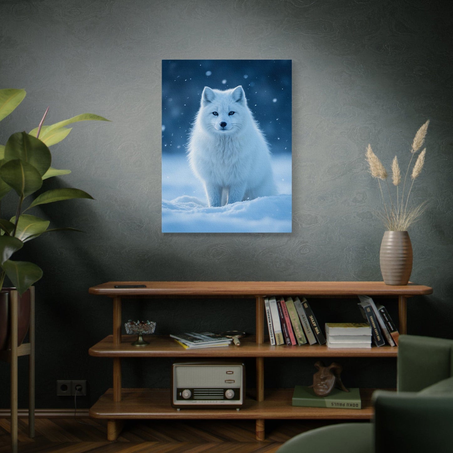 Winter Snowy Arctic Fox Canvas