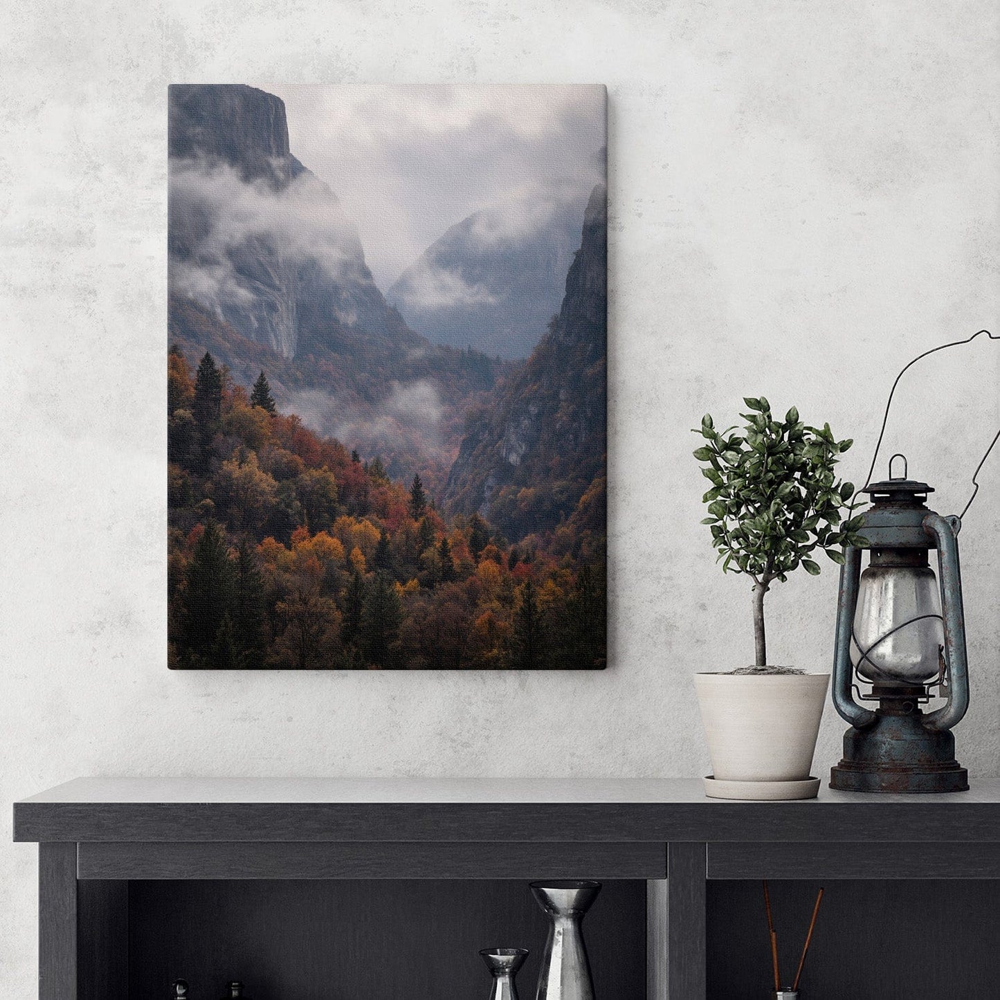 Bergmist Herfst Canvas