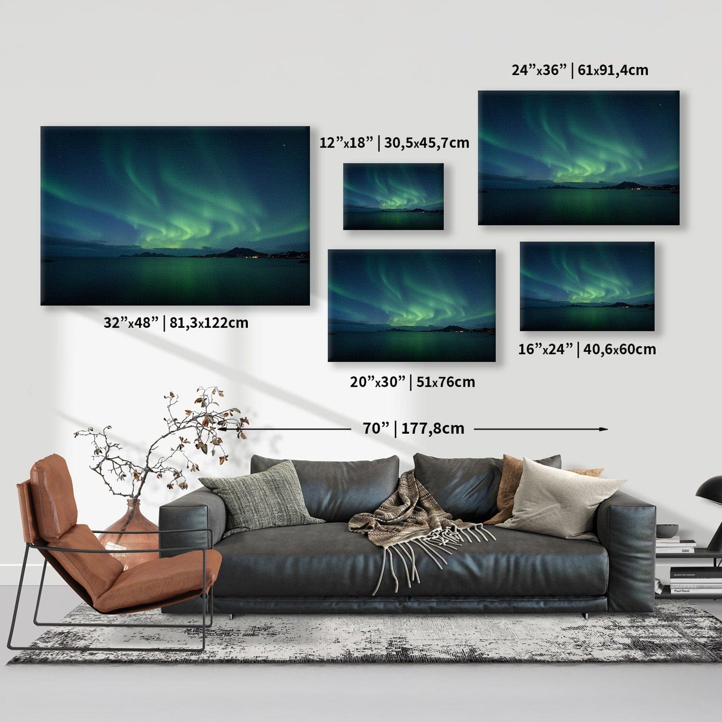Ethereal Northern Lights Canvas
