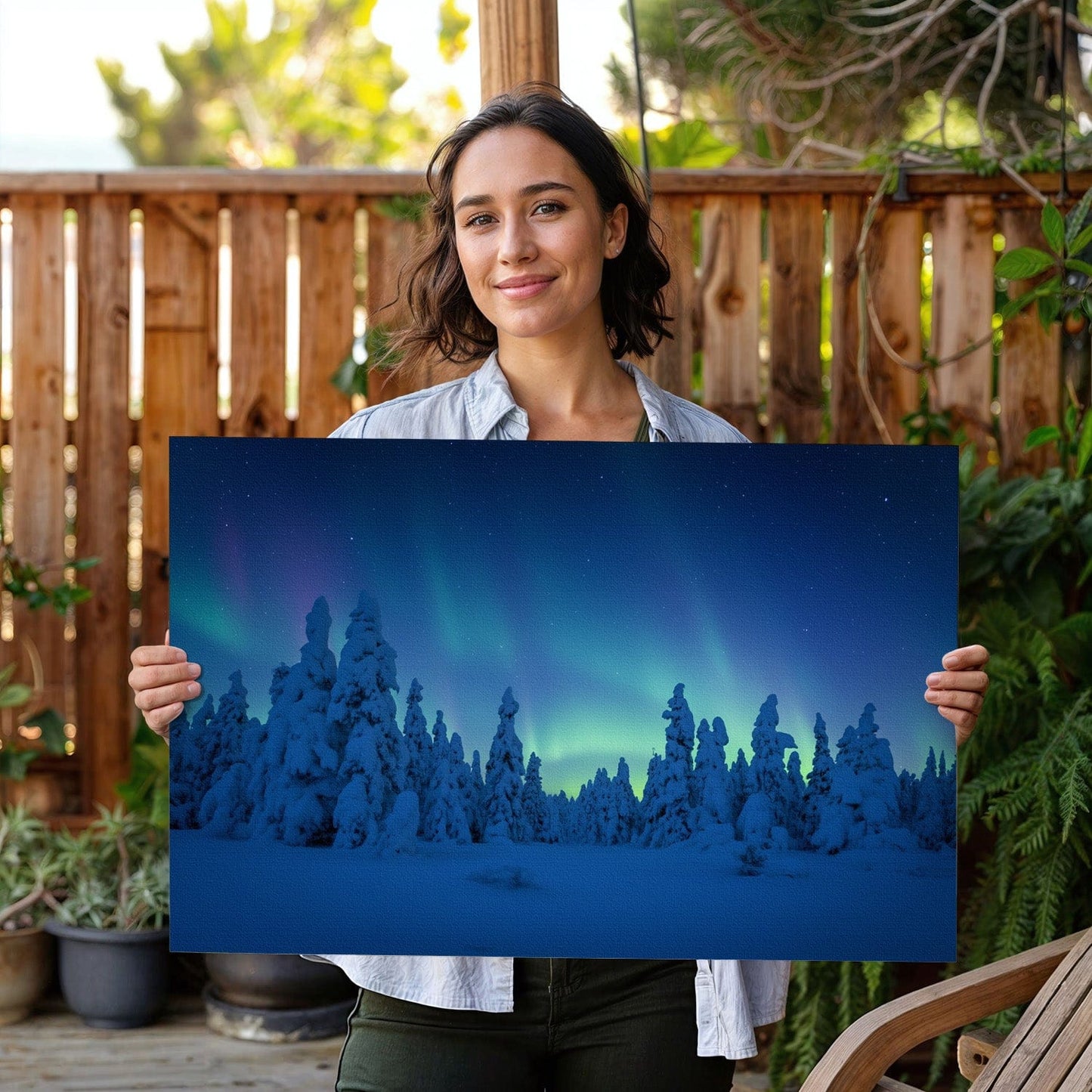 Celestial Arctic Night Canvas