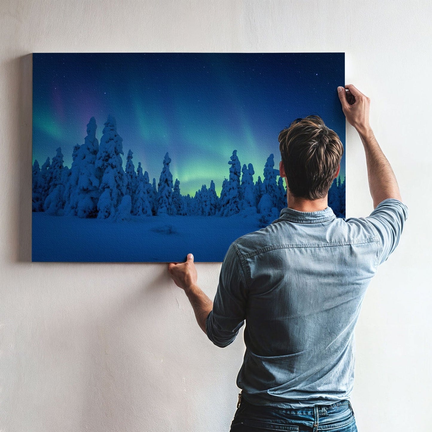 Celestial Arctic Night Canvas