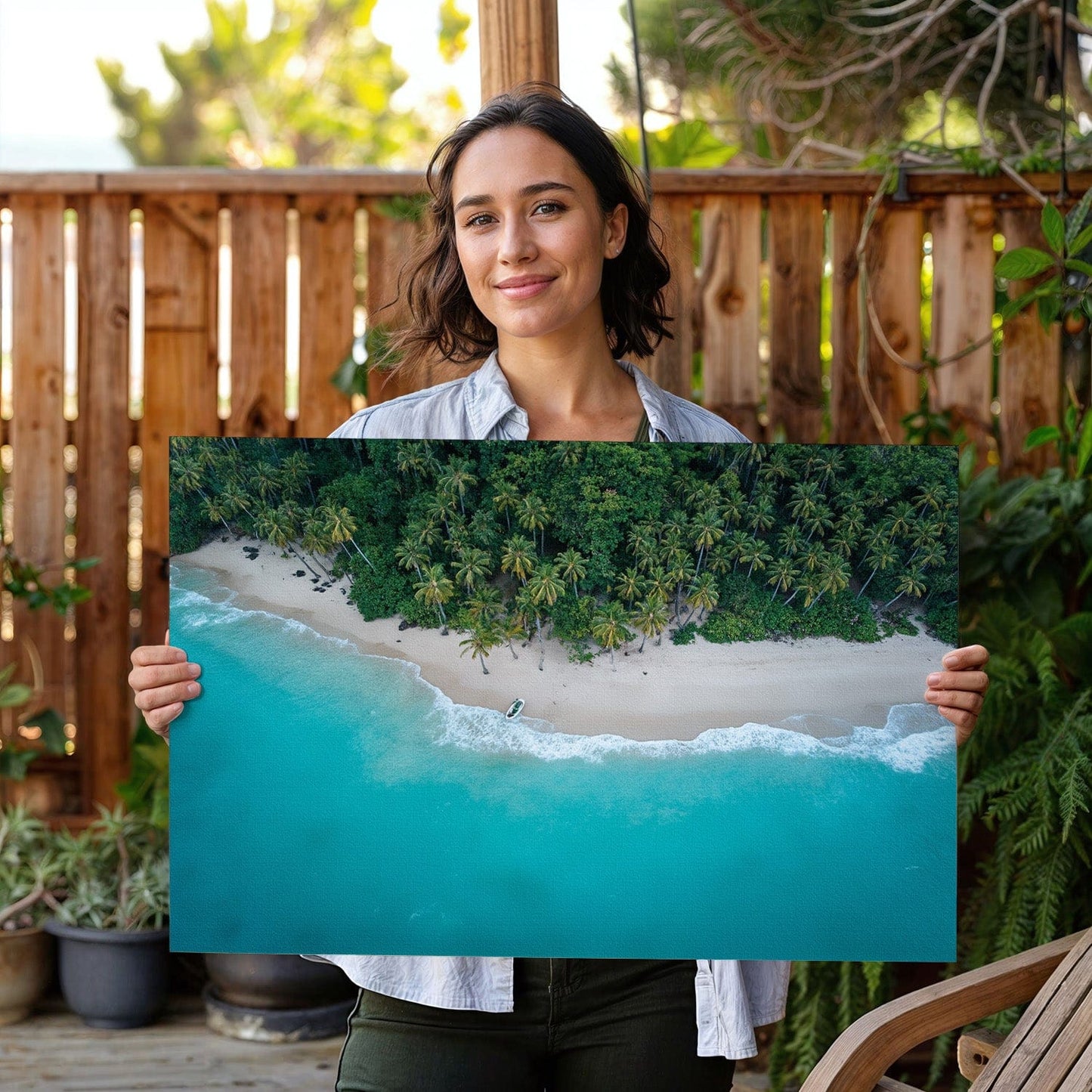 Aerial Tropical Haven Canvas