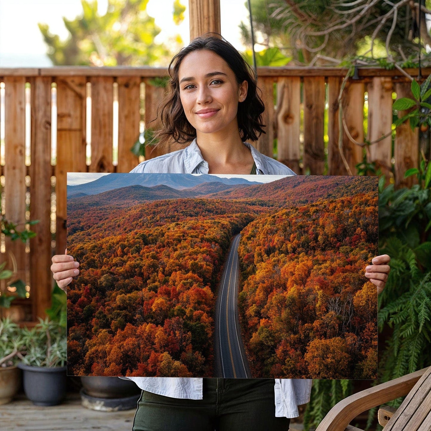 Autumn Mountain Road Canvas