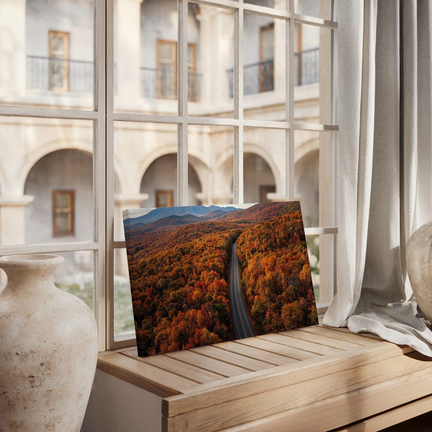 Autumn Mountain Road Canvas