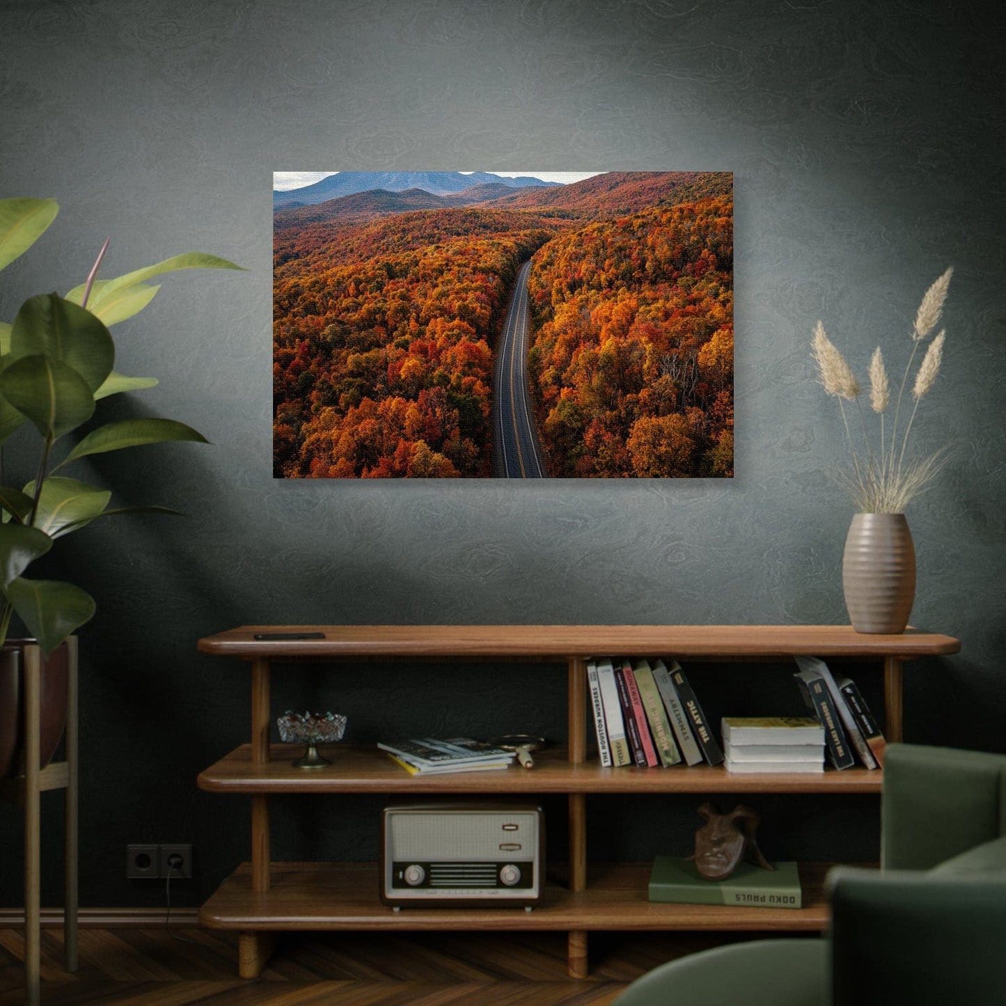 Autumn Mountain Road Canvas