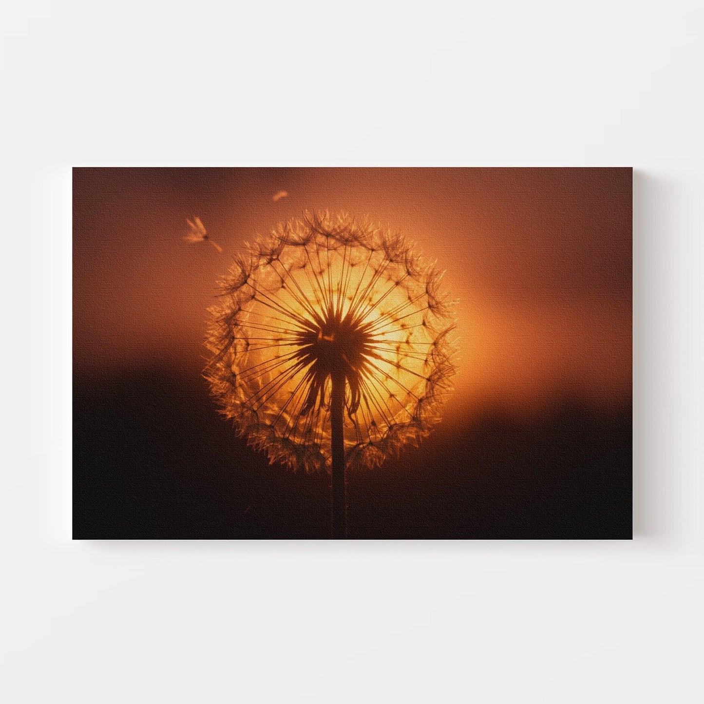 Ethereal Dandelion Sunset Canvas