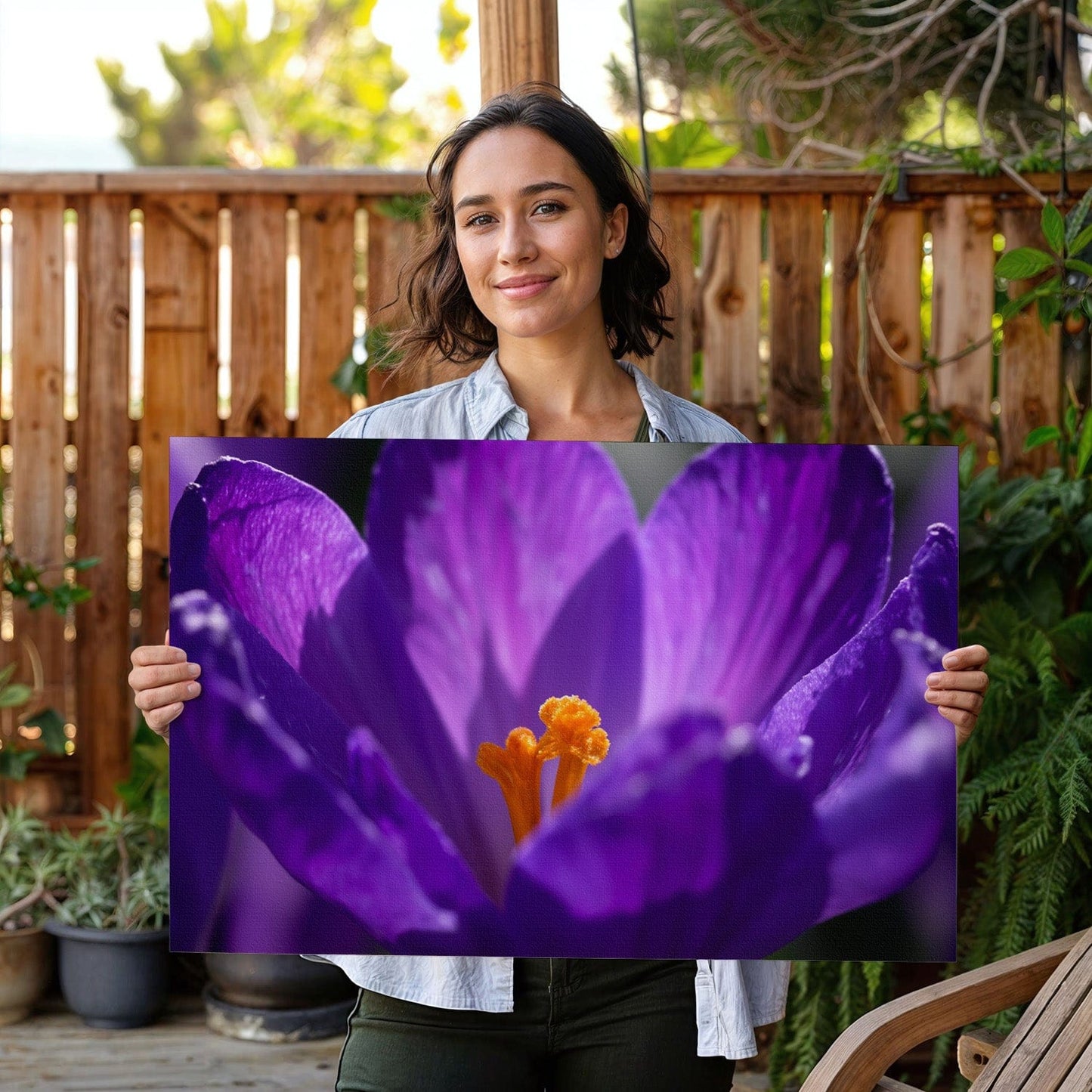 Royal Purple Crocus Canvas