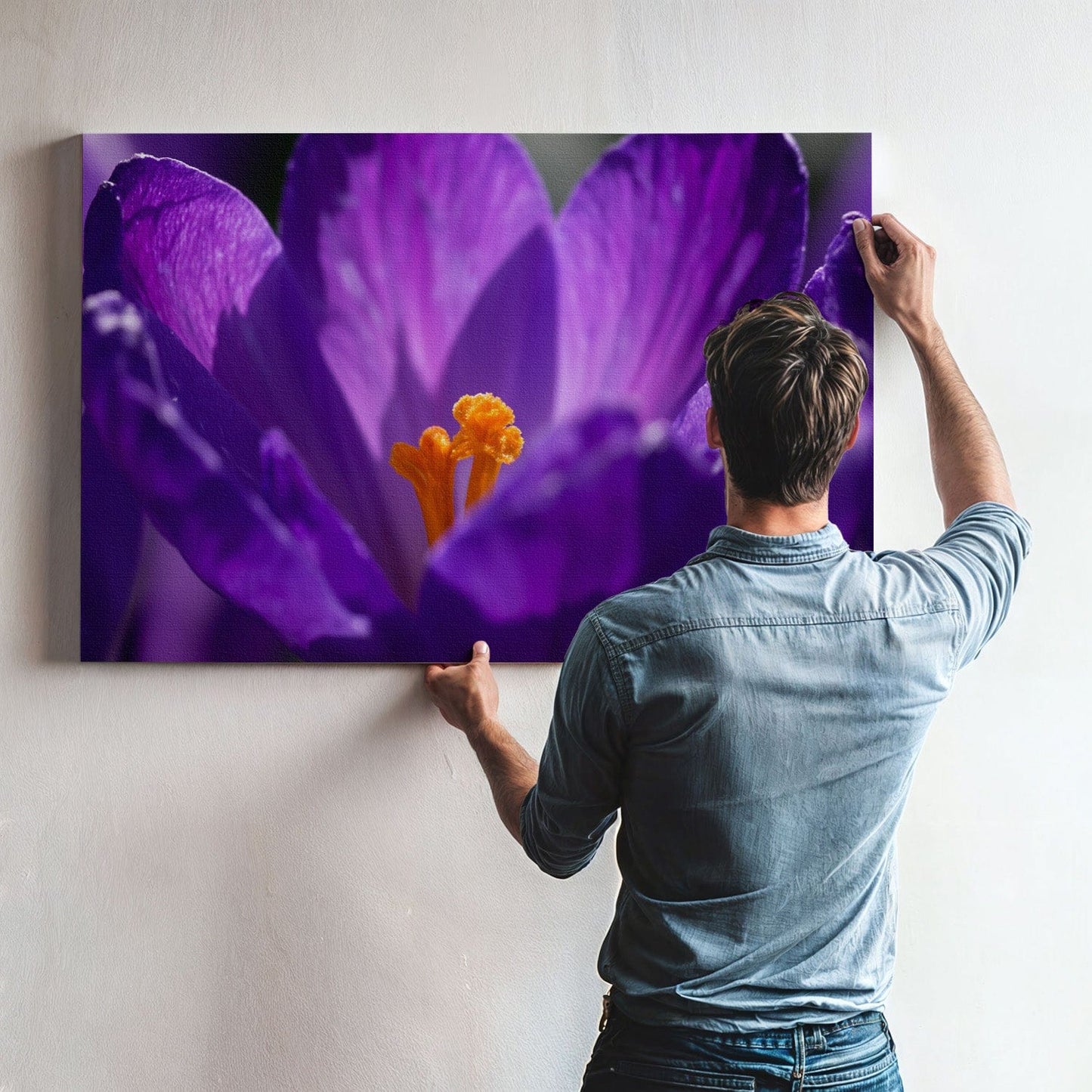 Royal Purple Crocus Canvas