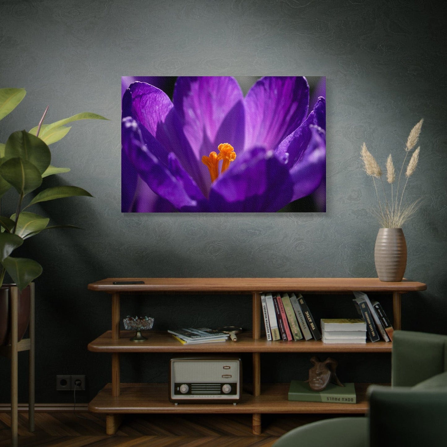 Royal Purple Crocus Canvas