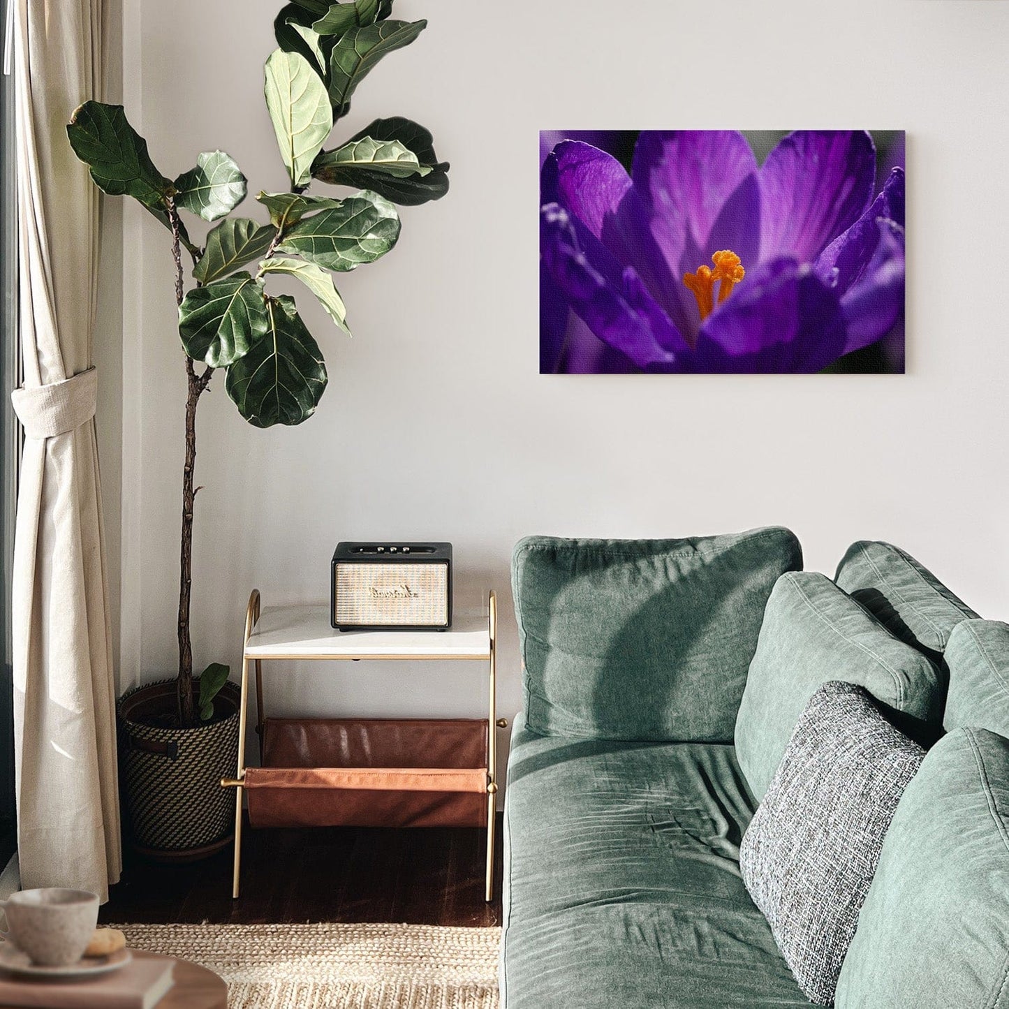 Royal Purple Crocus Canvas