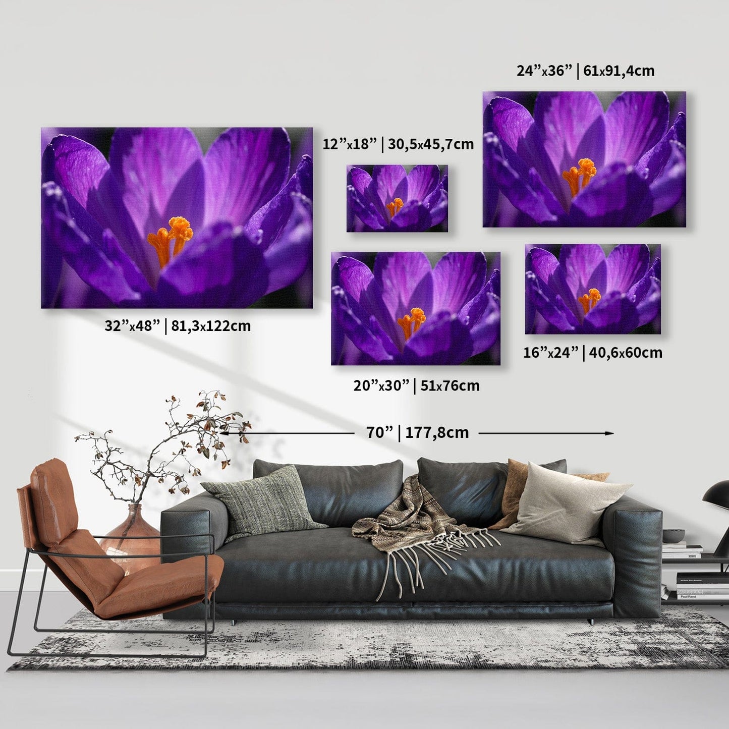 Royal Purple Crocus Canvas