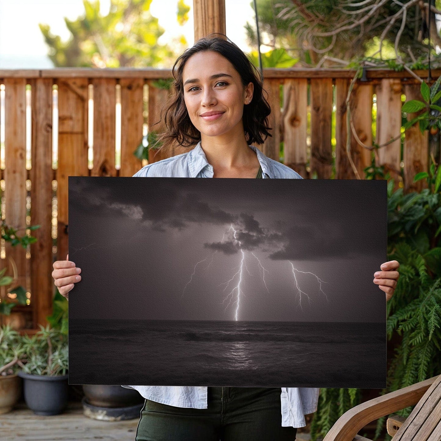 Tempest Lightning Ocean Canvas