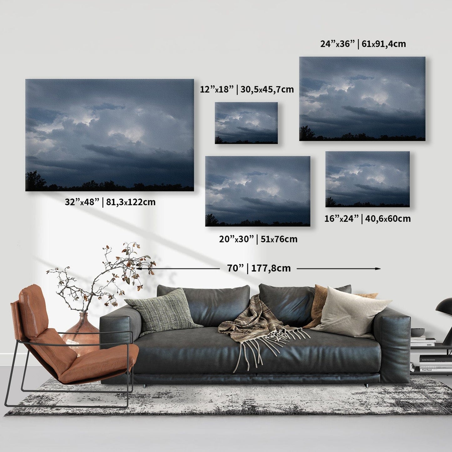 Brooding Cumulus Sky Canvas