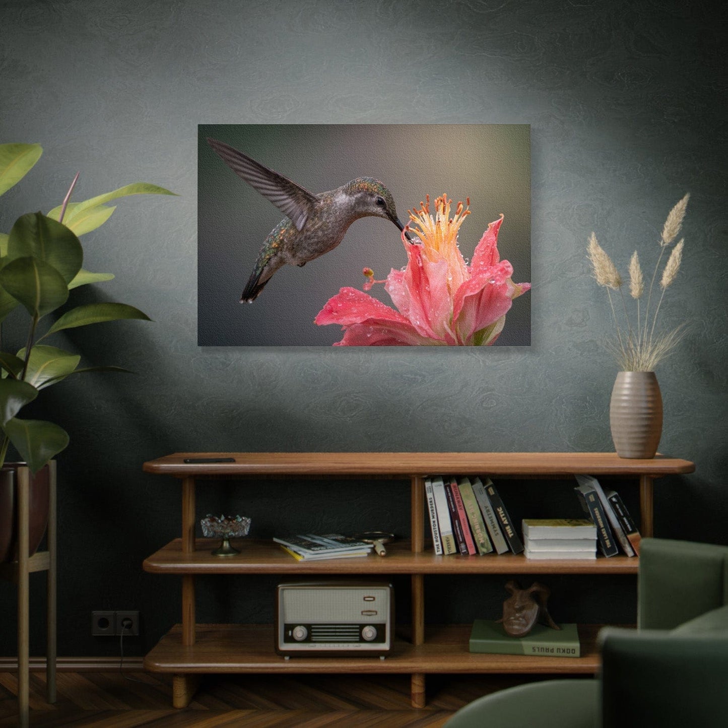 Dewy Hummingbird Nectar Canvas