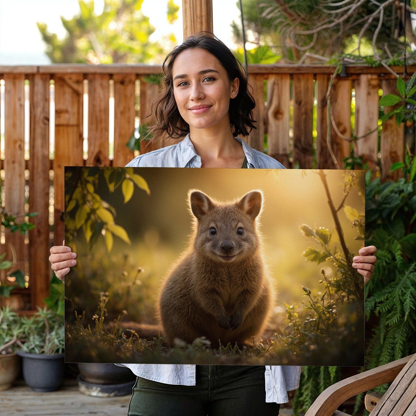 Sunlit Quokka Joy Canvas