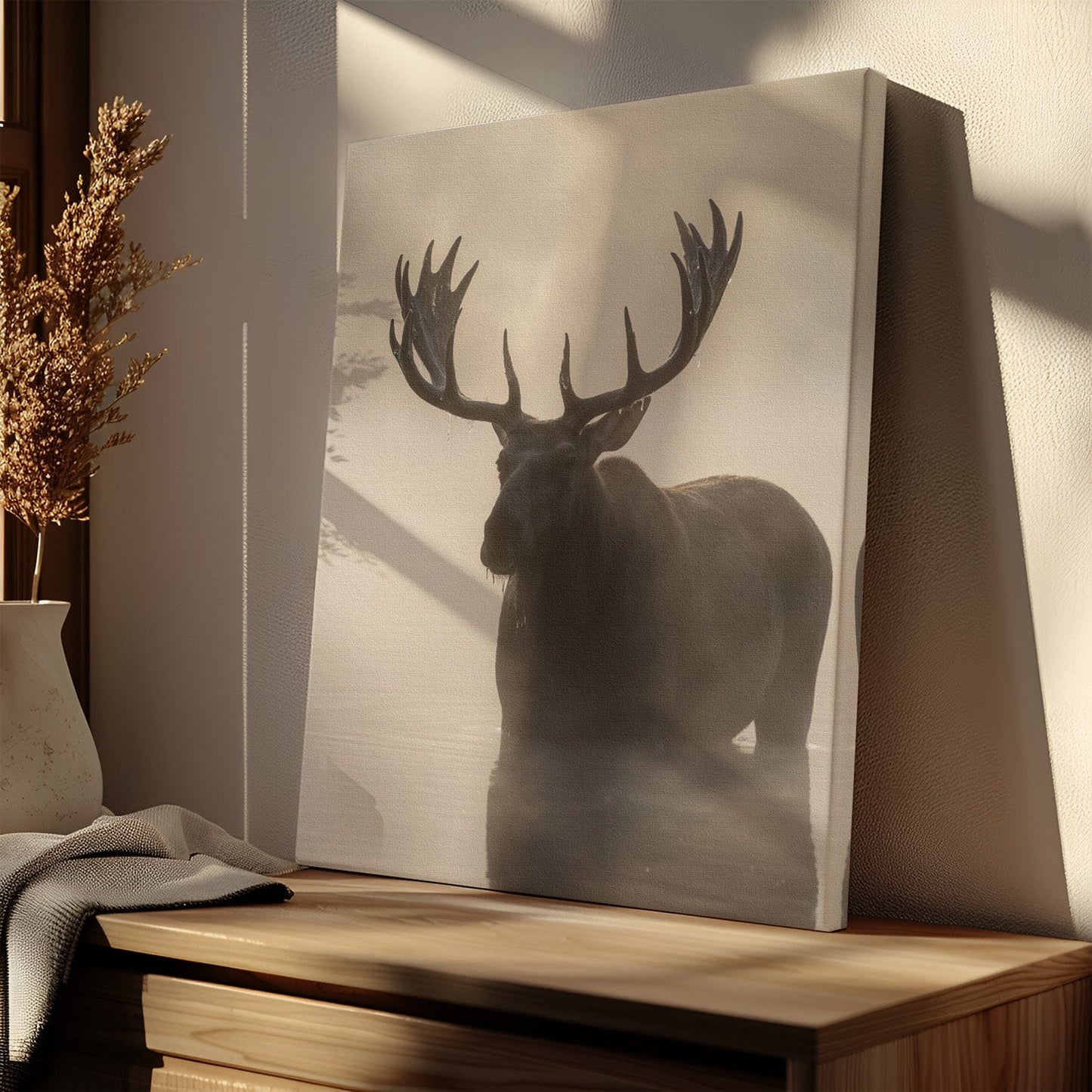 Misty Moose Silhouette Canvas
