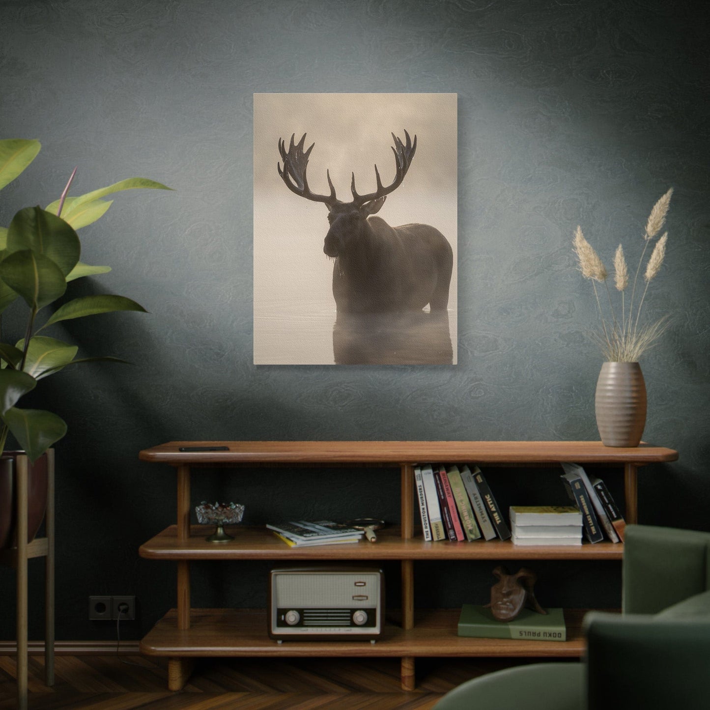 Misty Moose Silhouette Canvas