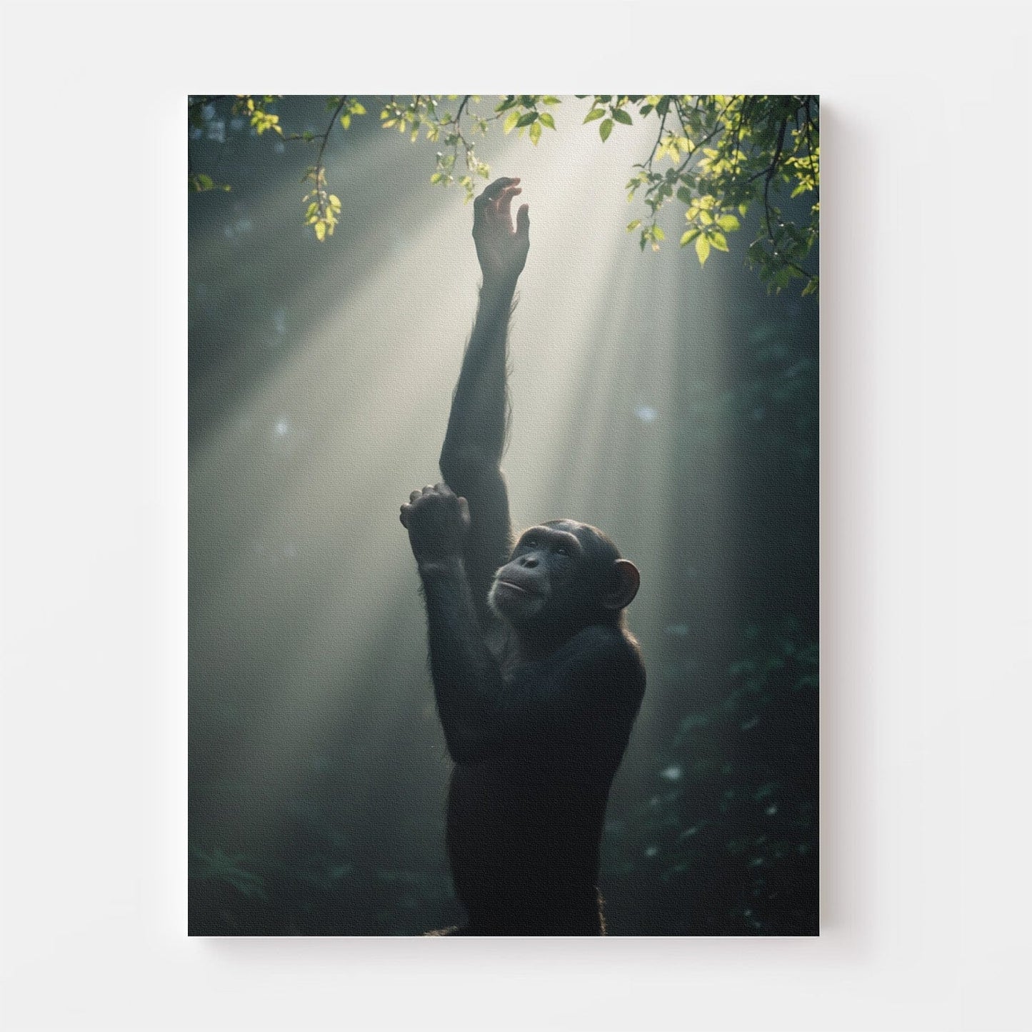 Ethereal Chimpanzee Reaching Canvas