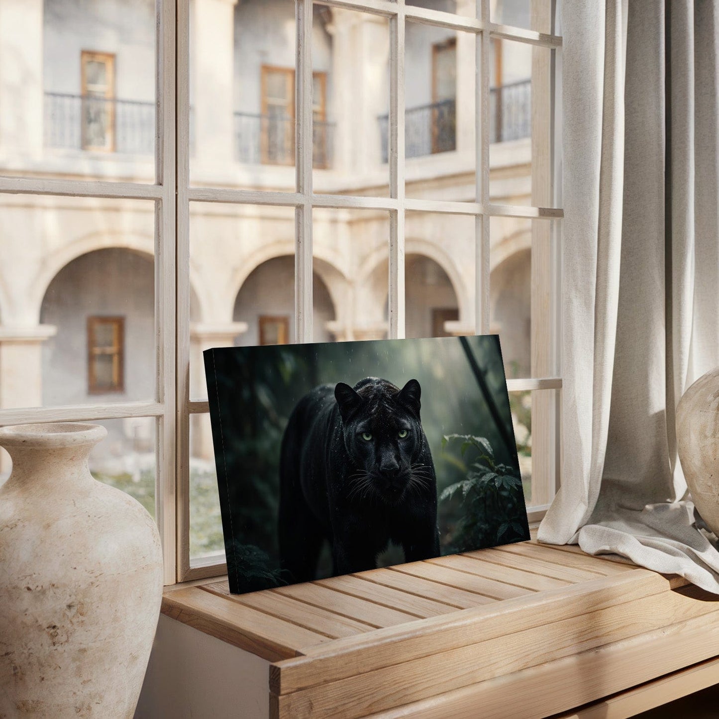Intense Panther Gaze Canvas