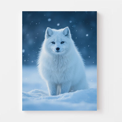 Winter Snowy Arctic Fox Canvas