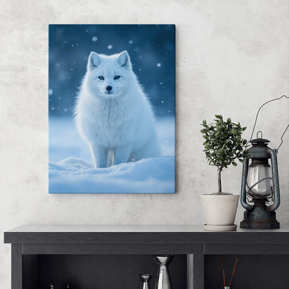 Winter Snowy Arctic Fox Canvas
