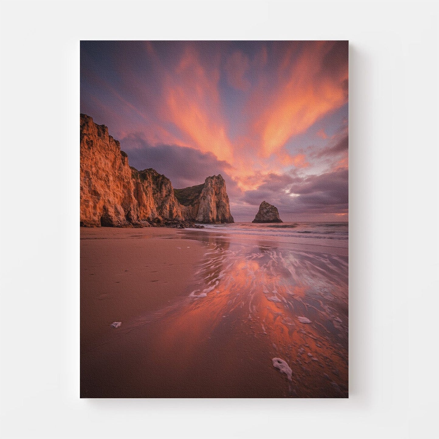 Golden Shore Sunset Canvas