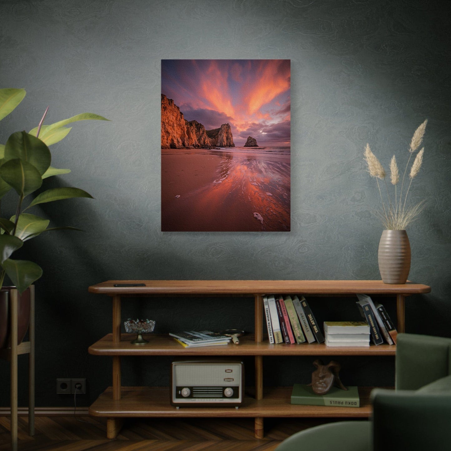 Golden Shore Sunset Canvas