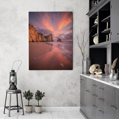 Golden Shore Sunset Canvas