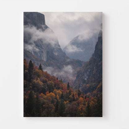 Bergmist Herfst Canvas