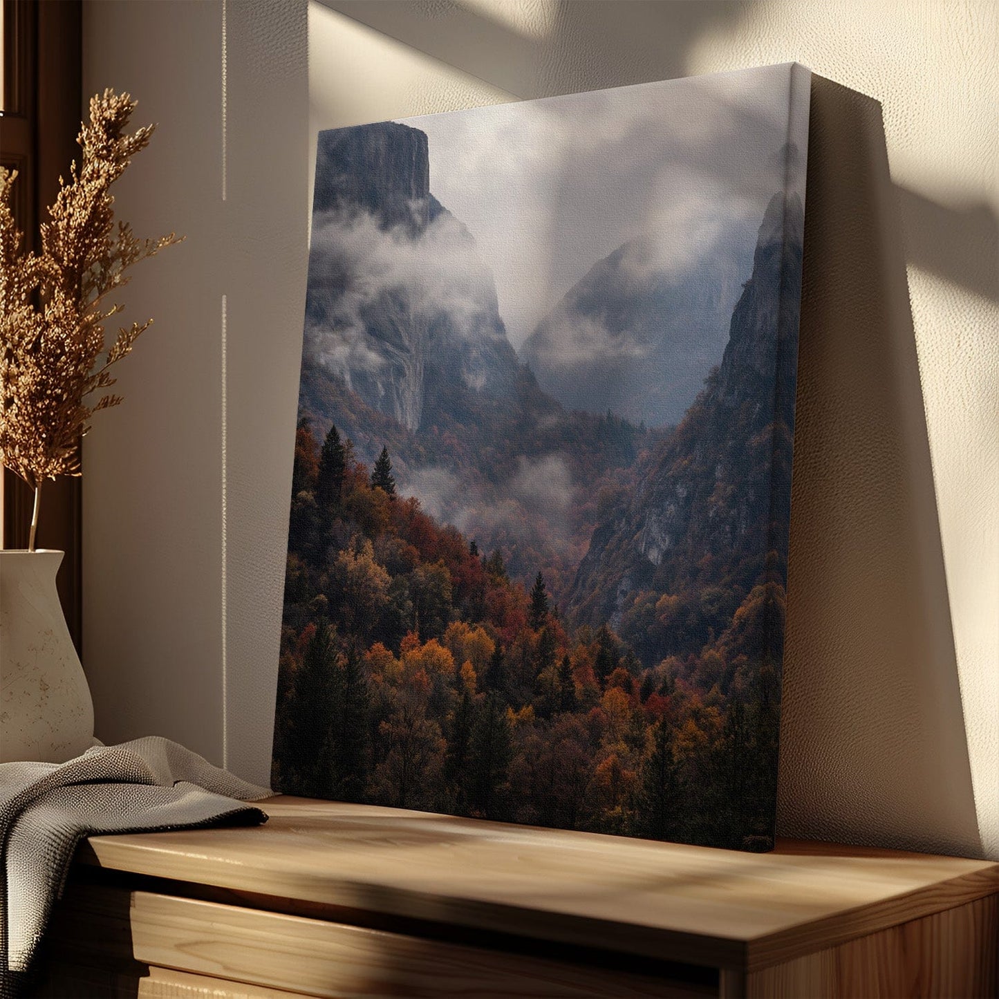 Bergmist Herfst Canvas
