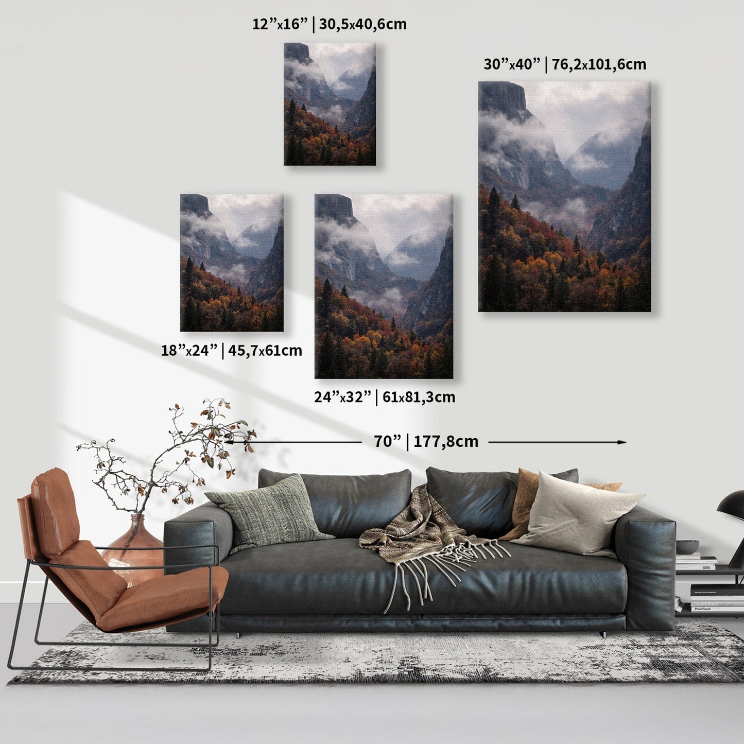 Bergmist Herfst Canvas