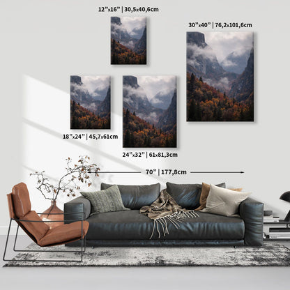 Bergmist Herfst Canvas