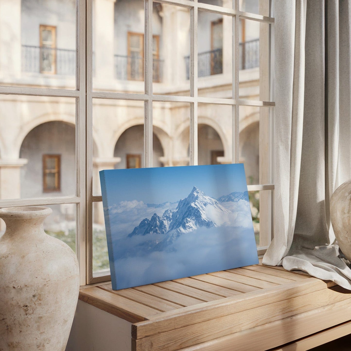 Majestic Snowy Peaks Canvas