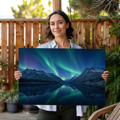 Ethereal Aurora Reflection Canvas