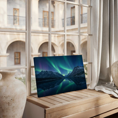 Ethereal Aurora Reflection Canvas