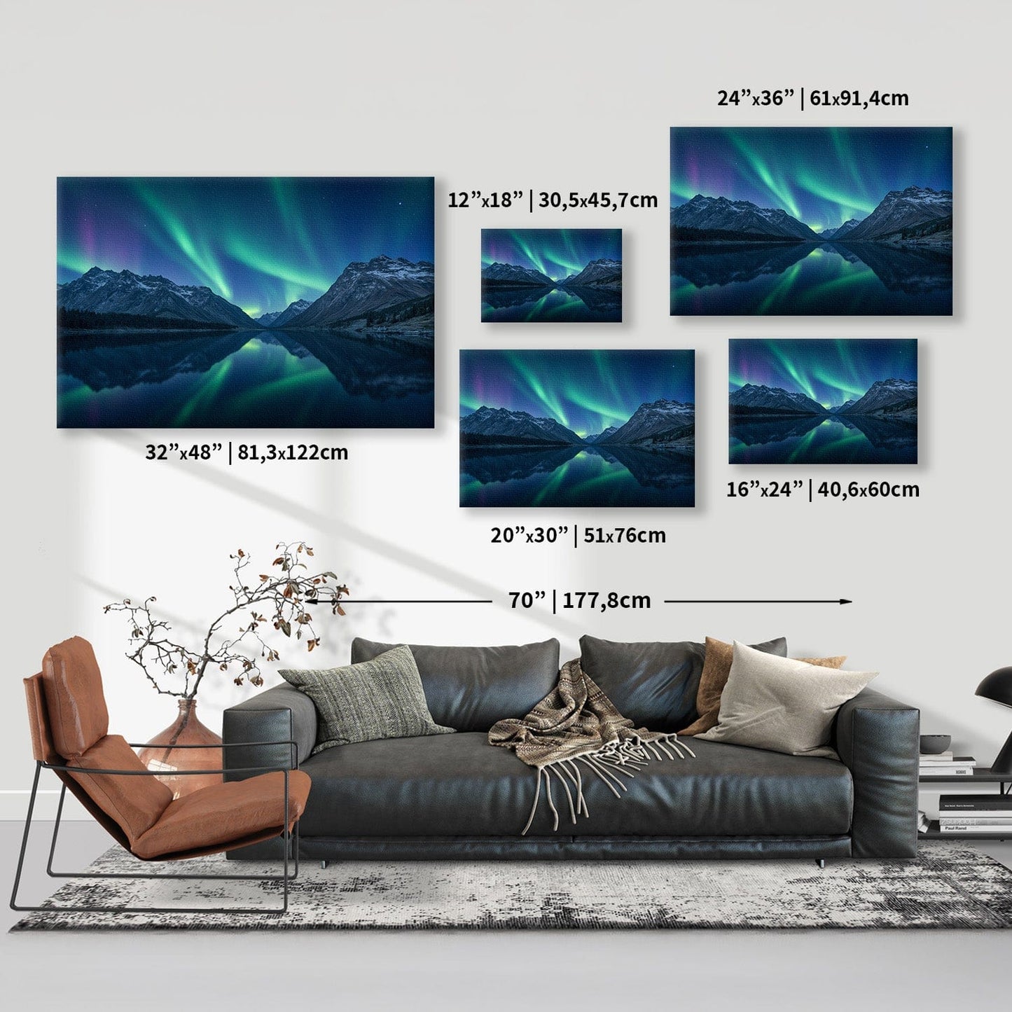 Ethereal Aurora Reflection Canvas