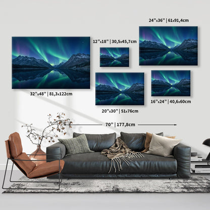 Ethereal Aurora Reflection Canvas