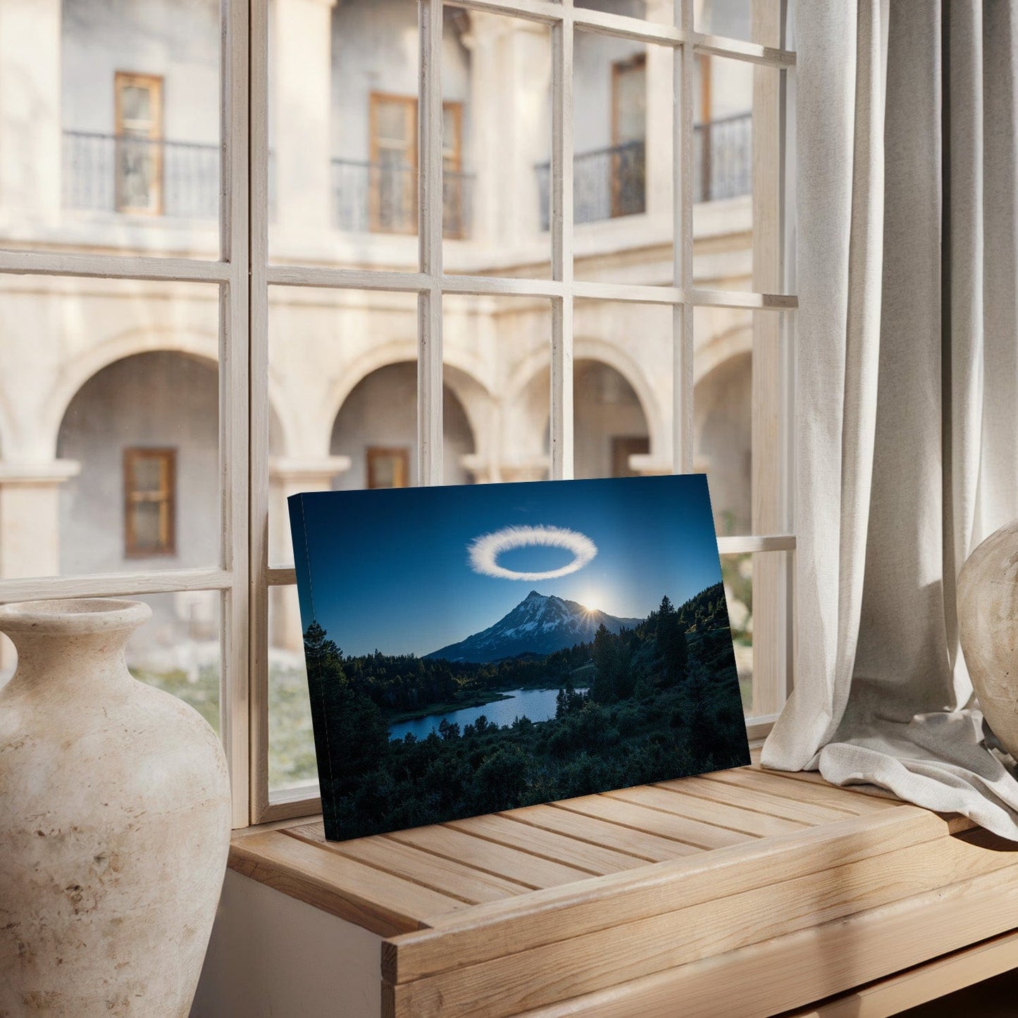 Radiant Mountain Halo Canvas