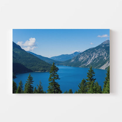 Pristine Azure Lake Canvas