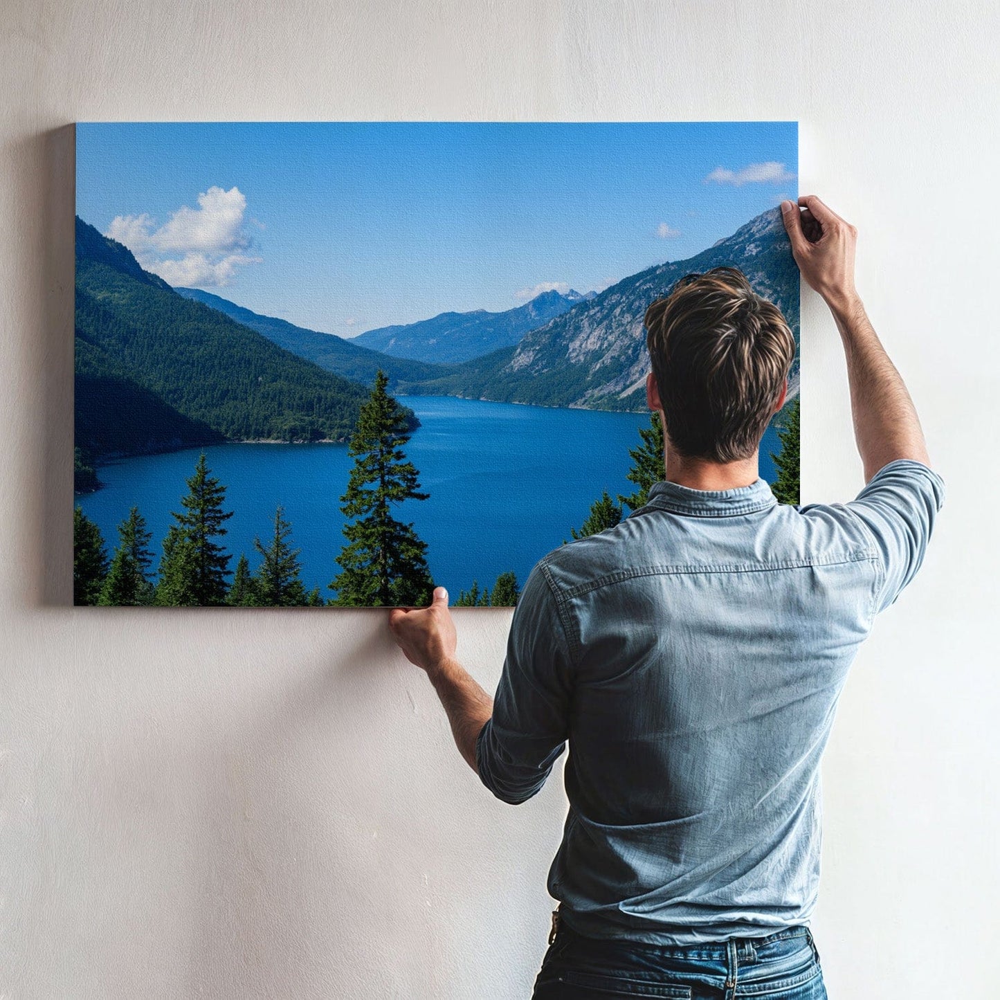 Pristine Azure Lake Canvas