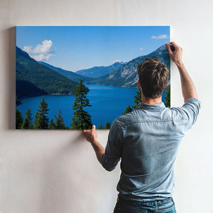 Pristine Azure Lake Canvas