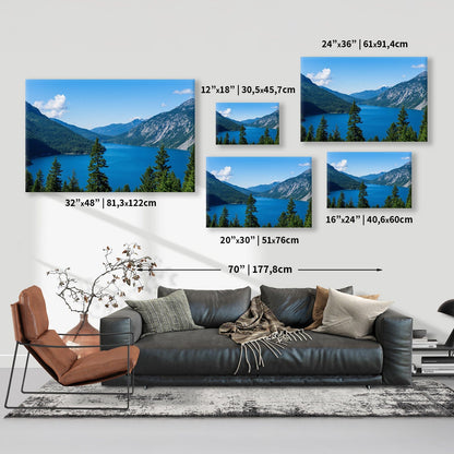 Pristine Azure Lake Canvas