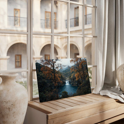 Rustic Mountain Waterfall Canvas