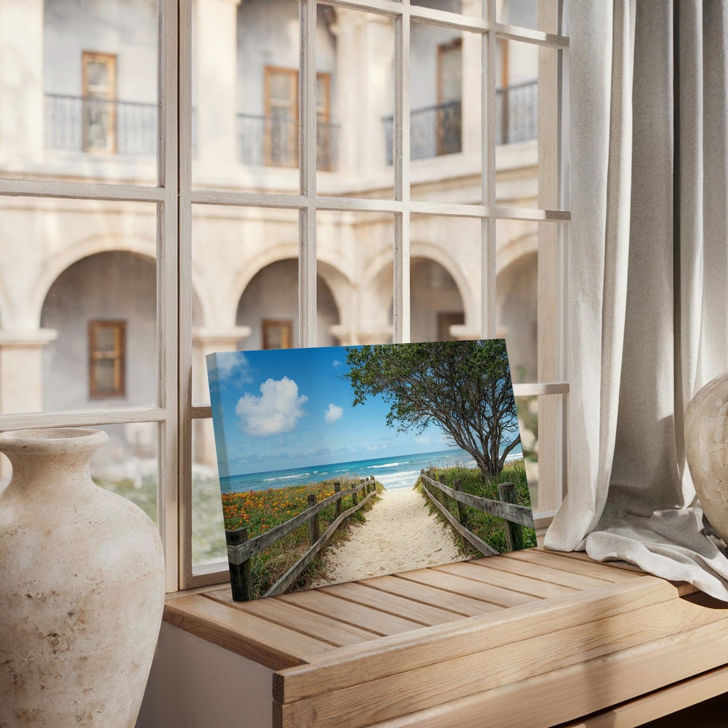Coastal Wildflower Path Canvas