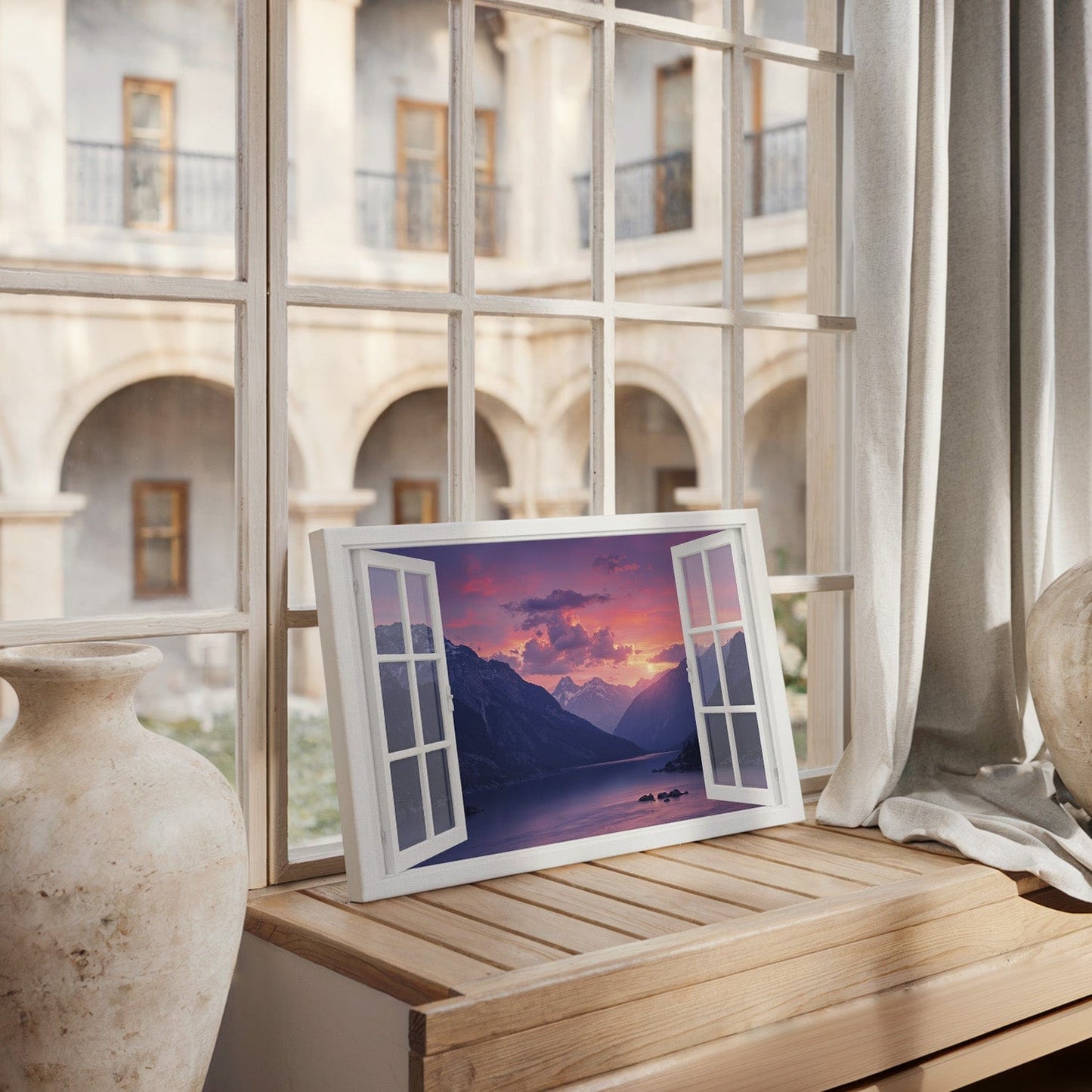 Mountain Window Vista Canvas